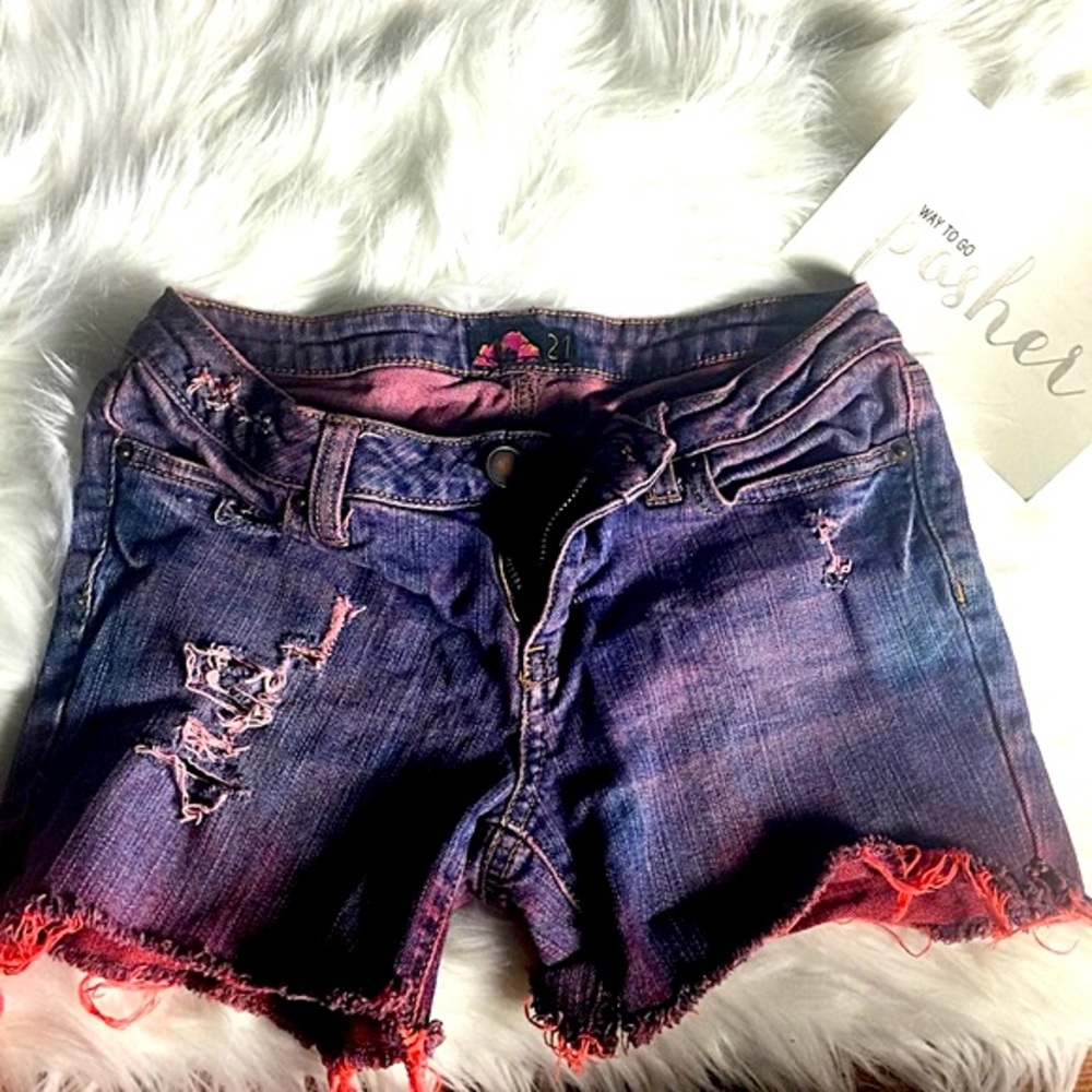 Tie Dye Denim Shorts